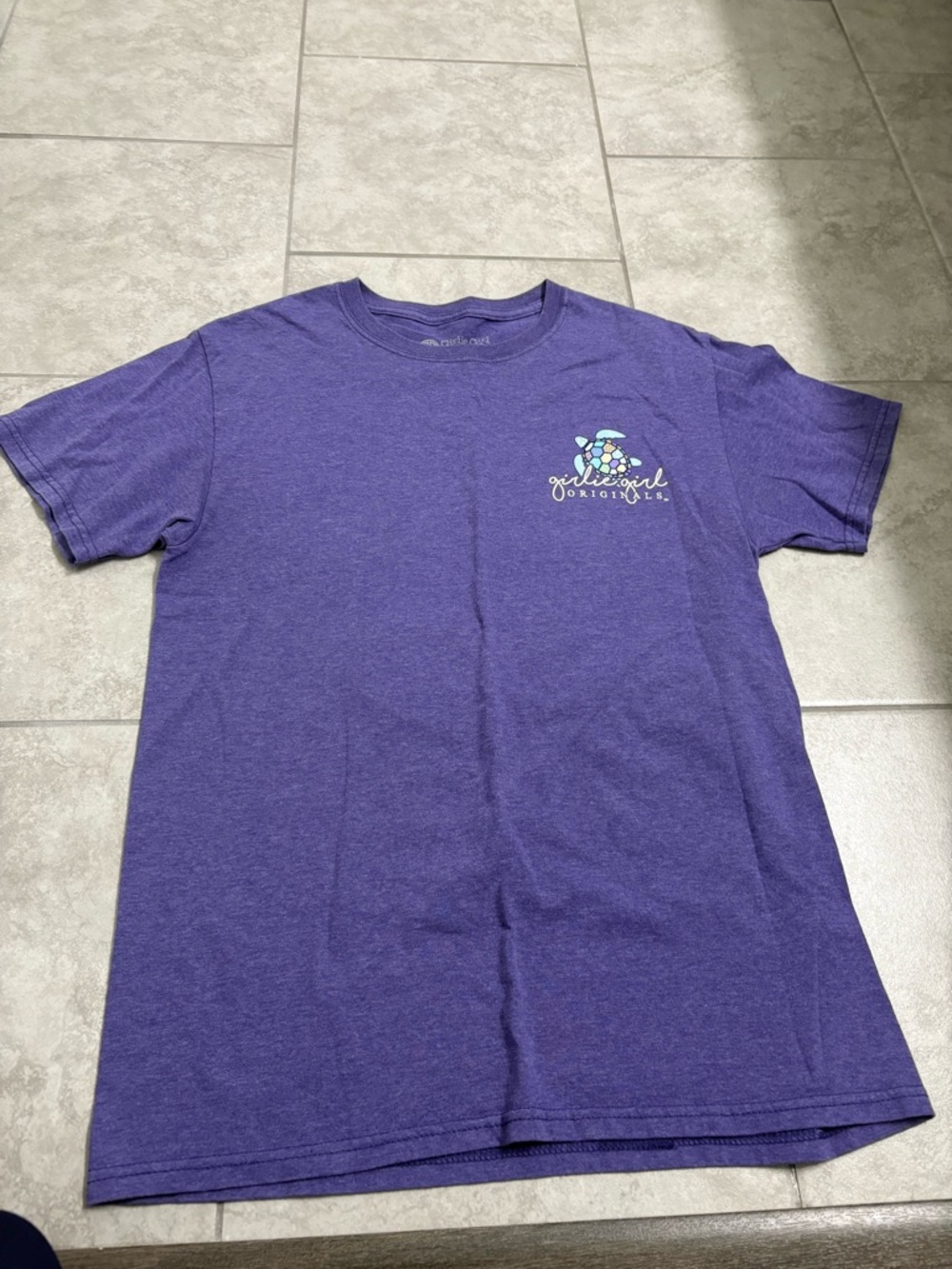 Girlie girl originals Purple Short-Sleeve Tee with turtle design